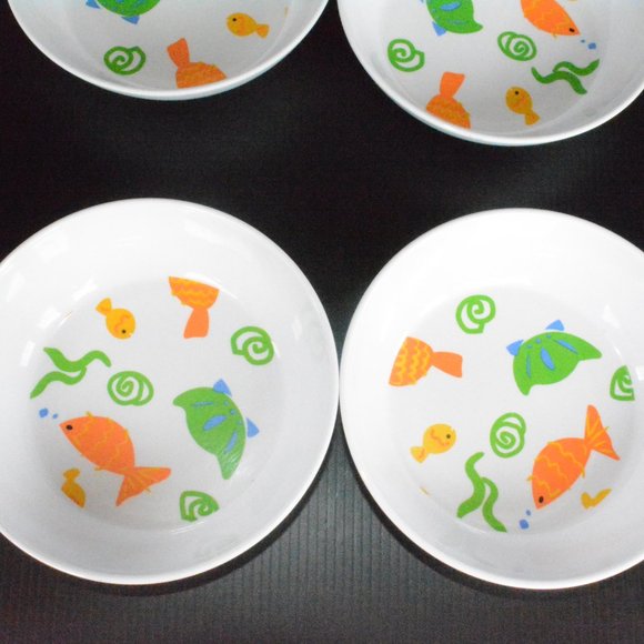 Summer Oasis Tropical Fish Plastic Cereal Bowl Set - Picture 3 of 6